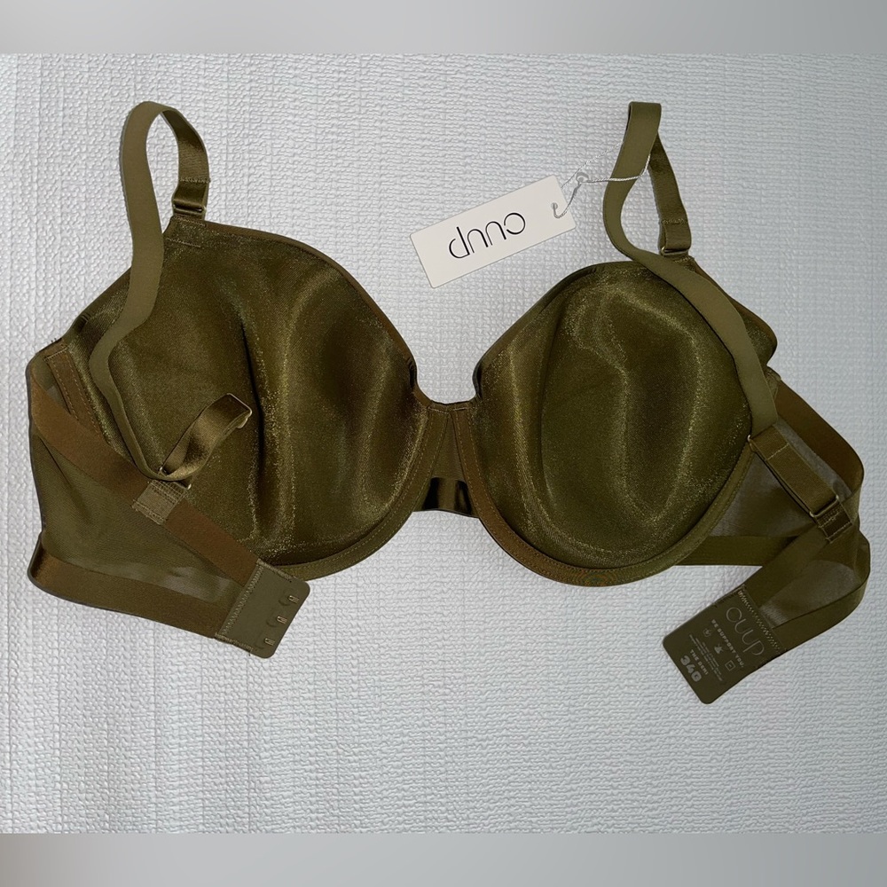 NWT CUUP The Demi Mesh 34G in Moss Green